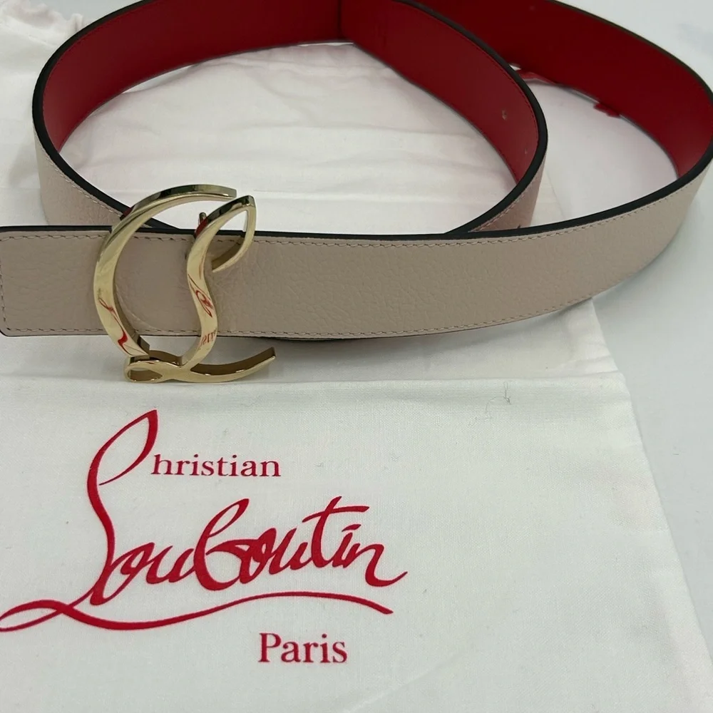 Women's Christian Louboutin CL logo belt size 85 cm/34 inches made in Italy